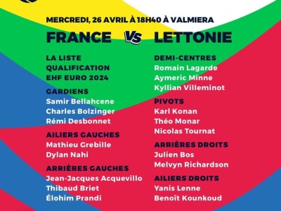 Liste des joueurs de lequipe de France A pour le match LETTONIE - FRANCE